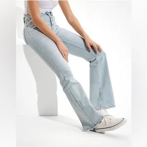 American Eagle Super Hi Rise Flare Jean in Blue Mist Next Level Stretch 16R NWT thumbnail 3