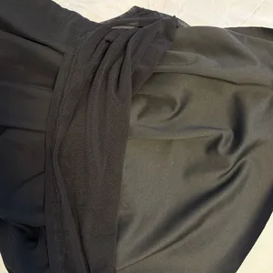Black Minimalist Y2K Mesh Stretchy Flowy Elastic High Waisted Long Maxi Skirt thumbnail 10