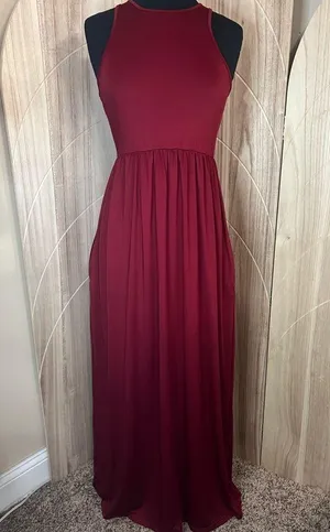 Tank Style Maxi Dress with Pockets thumbnail 1