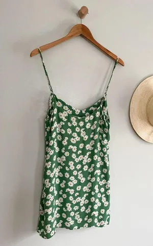 Reformation | Seville Dress in Daisy | Green White | Sz S thumbnail 9