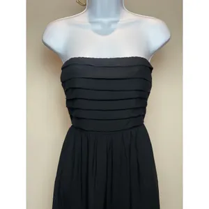 The Workshop Maxi Dress Size S Black Strapless Smocked Cotton New With Tag thumbnail 2
