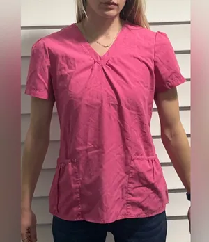 Pink Scrub Top Size XS thumbnail 1