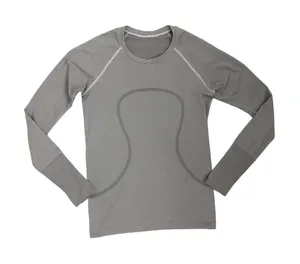 lululemon Swiftly Tech Long Sleeve 2.0 Tempo White Black Stripe Shirt Size 8 thumbnail 1