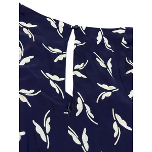 Maeve Anthropologie Navy Blue White Fern Print Sweetheart Mini Dress XS thumbnail 12