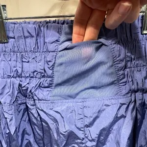 Cute Free People Movement periwinkle crinkle shorts yoga running elastic waist thumbnail 7