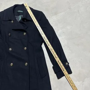 Lauren Ralph Lauren Double-Breasted Wool Blend Peacoat Size 2 Small Vintage thumbnail 6