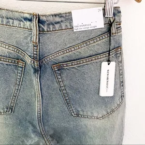 WeWoreWhat Danielle Rigid Jeans‎ High-Rise Straight Vintage Wash Size 29 NWT thumbnail 9