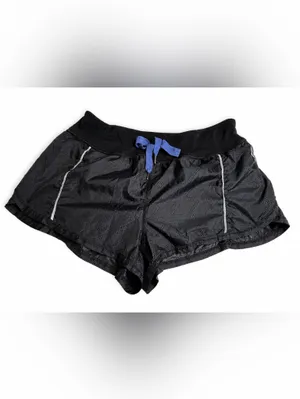 Zella Women’s Running Shorts Size L Black Perforated Lined Athletic Drawstring thumbnail 2