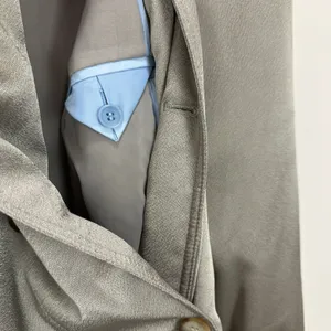 J.Crew Relaxed Trench Coat Satin Crepe Mid Length Silver Gray Insulated US 2 NWT thumbnail 13
