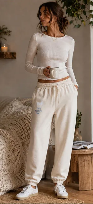 Comfort Colors Cream Jogger Sweatpants thumbnail 1