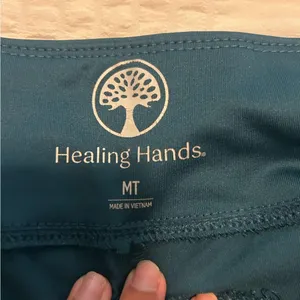 Healing Hands Straight Leg Scrub Pants Teal thumbnail 2