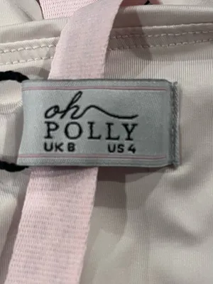 🌺Oh Polly Ivory Ruched Midi Dress Us Size 4 Nwt🌺 thumbnail 6