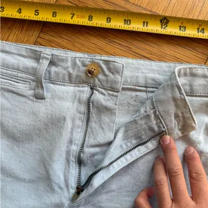 Madewell Emmett Cropped Wide Leg Pants, Light Blue Speckled Canvas, Sz 25, VGUC thumbnail 5
