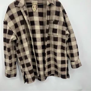 Vintage Y2K Plaid Flannel Shacket Size Large Western Boho Early 2000s thumbnail 4