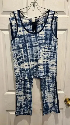Lucky Brand 2 Piece Pajama‎ Set Lounge Tank Pants size Medium thumbnail 1