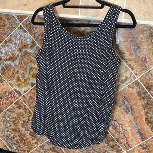 Philosophy Black and White Polka Dot Sleeveless Tank Top Semi Sheer Size S thumbnail 2