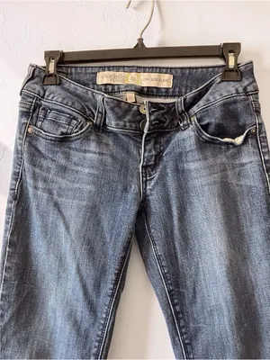 Charlotte Russe Low Rise Flare Jeans Y2K Dark Wash Size 2S thumbnail 5