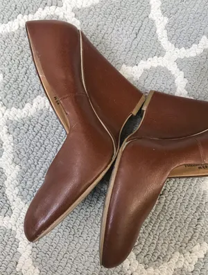 MIA closed Toe Brown Leather Wedge High Heel thumbnail 2