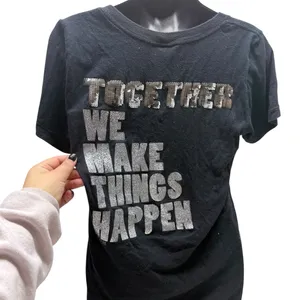 PINK Y2K "Together we make things happen" Sequin T-Shirt thumbnail 4
