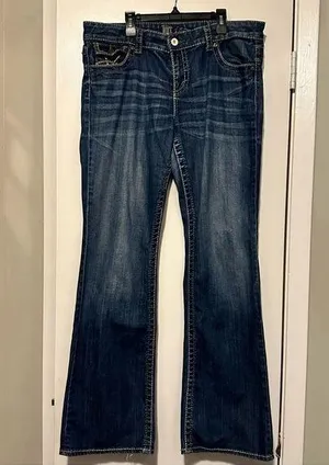 KUT from the Kloth Womens Boot Cut Denim Jeans size 12 Dark Wash KP643MA2 thumbnail 1