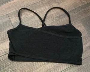 Beyond Yoga Space Dye Crossover Strappy Sports Bra Grey Large Athleisure thumbnail 1