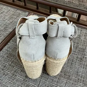 Marc Fisher Womens Mladore Leather Espadrille Platform Wedge Sandals thumbnail 6