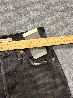 Levi’s Womans 24 Straight Ankle NWT Distressed Black Straight-Leg Jeans thumbnail 6