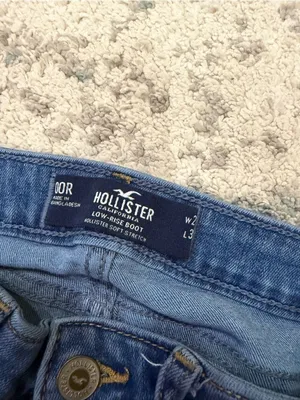 Hollister 00R Medium Wash Distressed Bootcut Flare Jeans thumbnail 3
