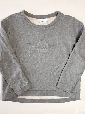 Mini Cooper Embossed 3D Wing Logo Women's Crewneck Sweatshirt BMW - L - Grey thumbnail 1