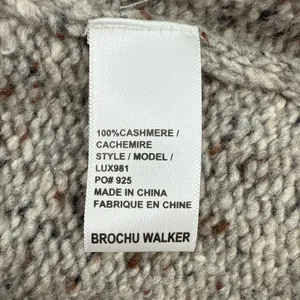 Brochu Walker 100% Cashmere Noah Wrap Open Cardigan Vest SM Earthen‎ Tweed Gray thumbnail 8