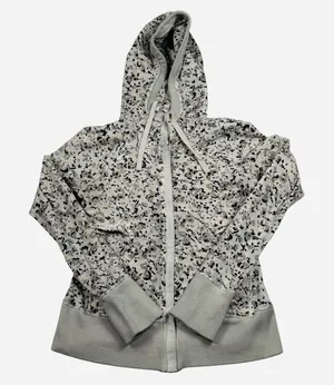 Lululemon After Asana Hoodie Not So Petite‎ Fleur Silver Spoon Womens 8 Gray thumbnail 1