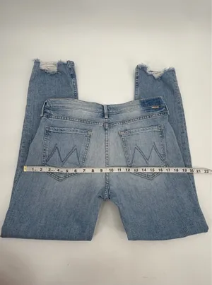 Mother Superior Jeans Women 30 Blue The Flirt Fray I Confess High Waist Raw Hem thumbnail 10
