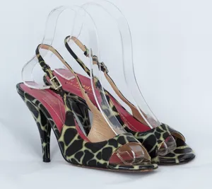 Kate Spade Womens Giraffe Print Slingback‎ Shoes Size 6 Peep Toe Professional thumbnail 1