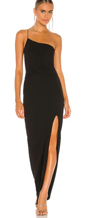 Nookie Lust One Shoulder Gown in Black Size: S thumbnail 1