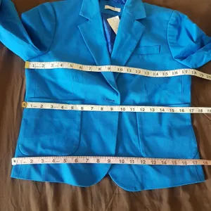 J.Crew Womens Blue Blazer Tailored Classic Career Office Jacket Preppy Sz Medium thumbnail 11
