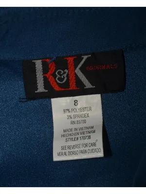 R&K Originals Womens Size 8 Blue Faux Suede Peplum Jacket Blazer Y2K Structured thumbnail 8