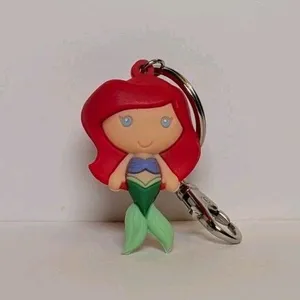 Disney Parks The Little Mermaid Ariel Princess Cuties Figurine Keychain Keyring thumbnail 1