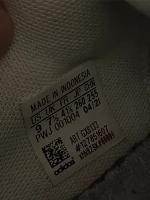 adidas White Sneakers with Gray Snake-Print Stripes thumbnail 6