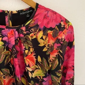 For Love & Lemons Dakota Long‎ Sleeve Ruched Floral Mini Dress Small NWT thumbnail 7