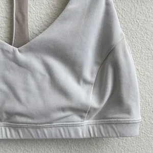 Lululemon White Arise Light Support Racerback Athletic Workout Sports Bra thumbnail 7