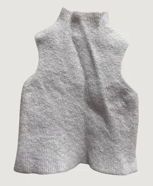 1466 | Wilfred Aritzia 100% Wool Mock‎ Neck Sweater Vest Grey Womens M thumbnail 1