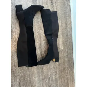 J. Crew Knee-high Boots with stretch heeled in black Size 7 thumbnail 7