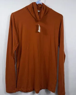 J.Crew Women’s Orange Turtleneck Long Sleeve Top Size Medium NWT thumbnail 1