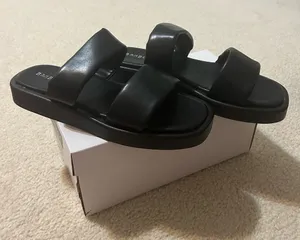 Bamboo Black Slide Sandals thumbnail 1