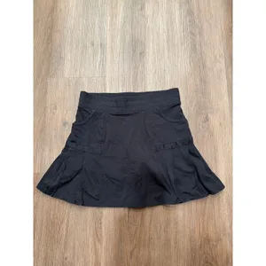 Athleta‎ Womens Black Pleated Athletic Skort Ribbed Waistband Small Pocketed thumbnail 2