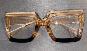 Stylish Tan Black ombré fashion glasses thumbnail 1