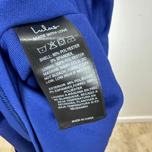 Lulus Moment Maker Cobalt Blue Square Neck Trumpet Midi Dress Cocktail Small NWT thumbnail 10
