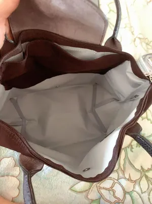 Longchamp Le Pliage Small Handbag Mocha Brown Short Handle Nylon Tote thumbnail 9