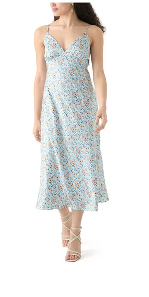 Belk Satin Floral Midi Dress thumbnail 1