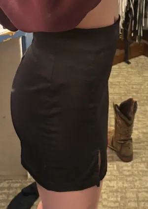 Forever 21 Black Satin Tight Skirt thumbnail 2